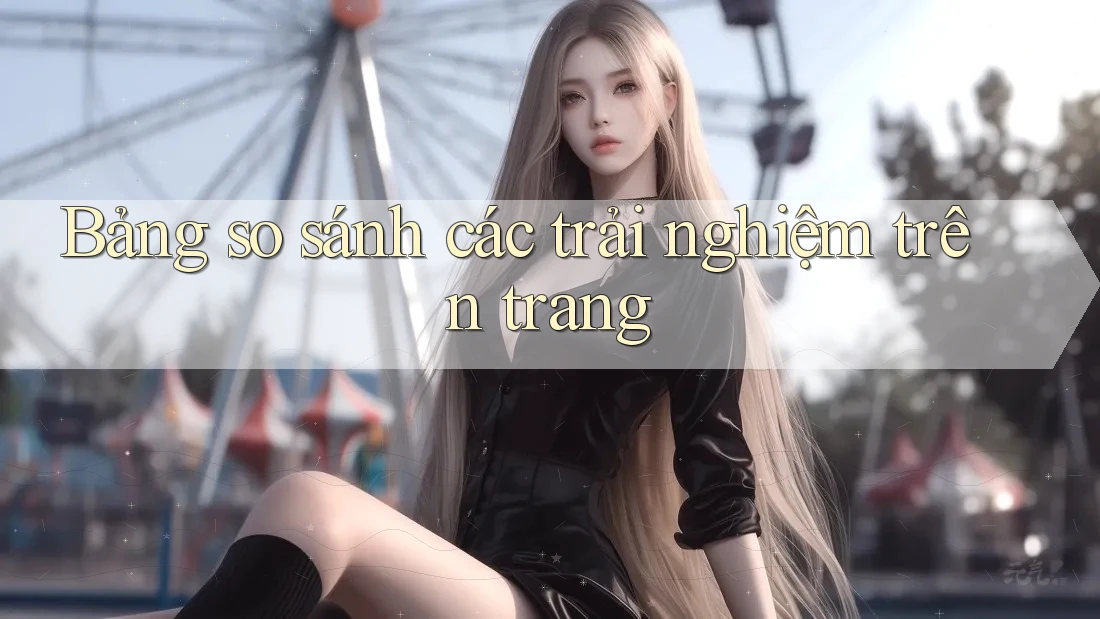 Bảng so sánh các trải nghiệm trên trang Bảng so sánh các trải nghiệm trên trang