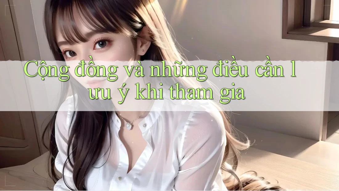 Cộng đồng và những điều cần lưu ý khi tham gia