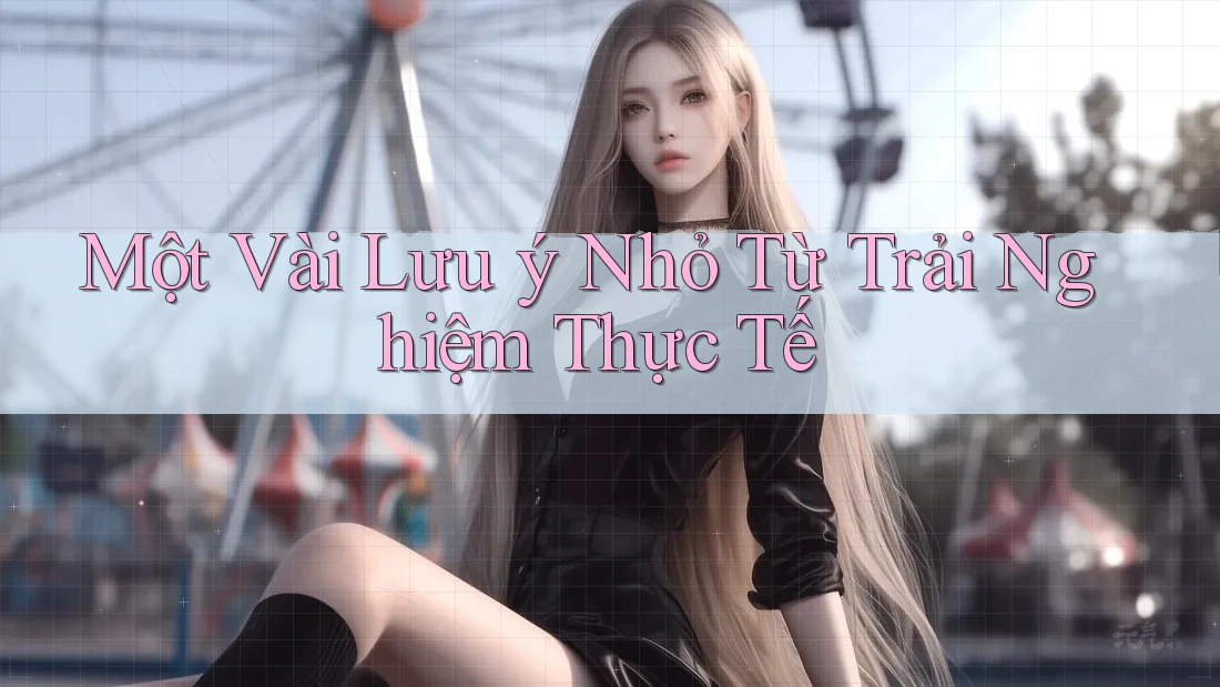 Một vài lưu ý nhỏ từ trải nghiệm thực tế